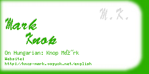 mark knop business card